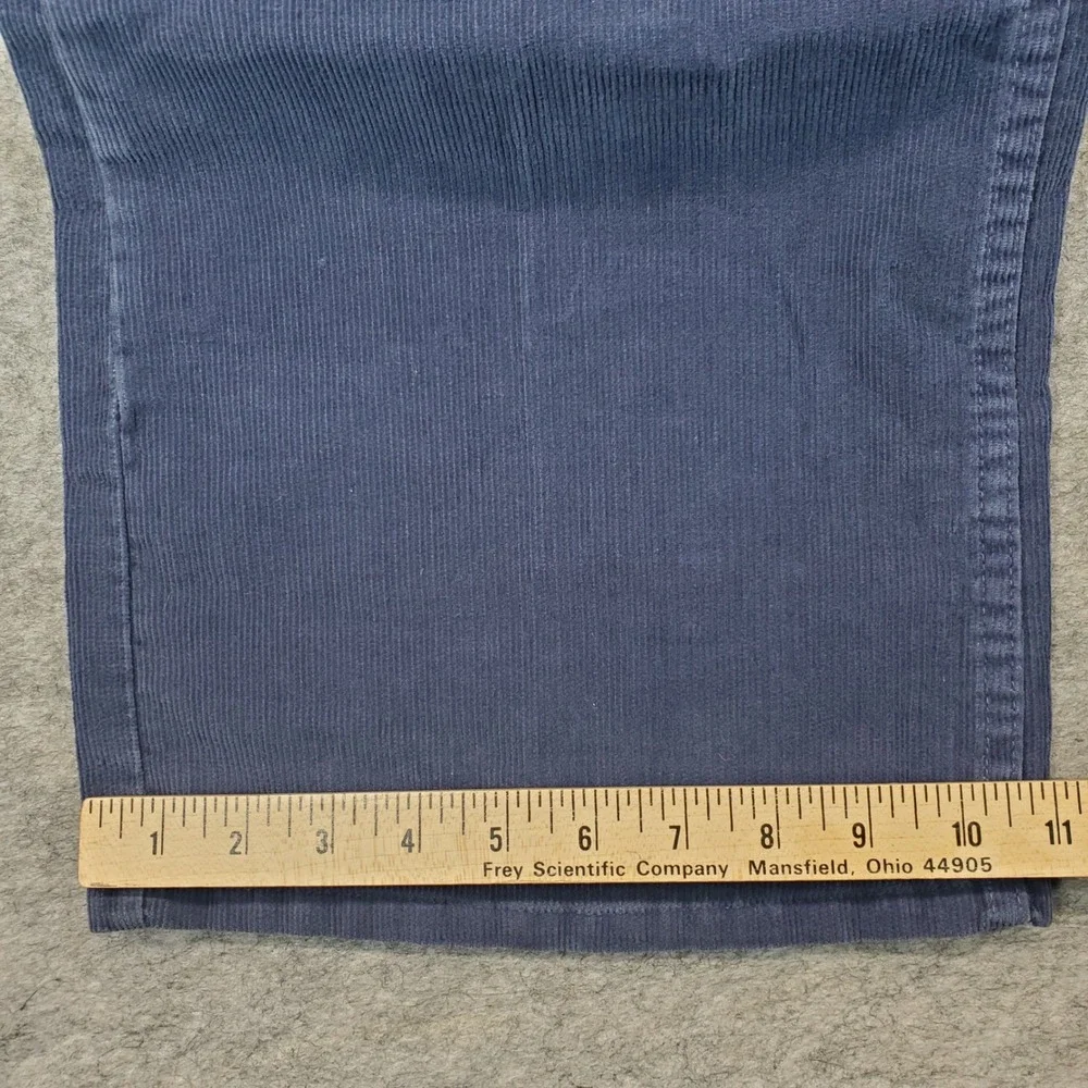 Levi's 567 Low Loose Boot Corduroy Pants Mens 36x30 Navy Blue Baggy Wide Leg USA